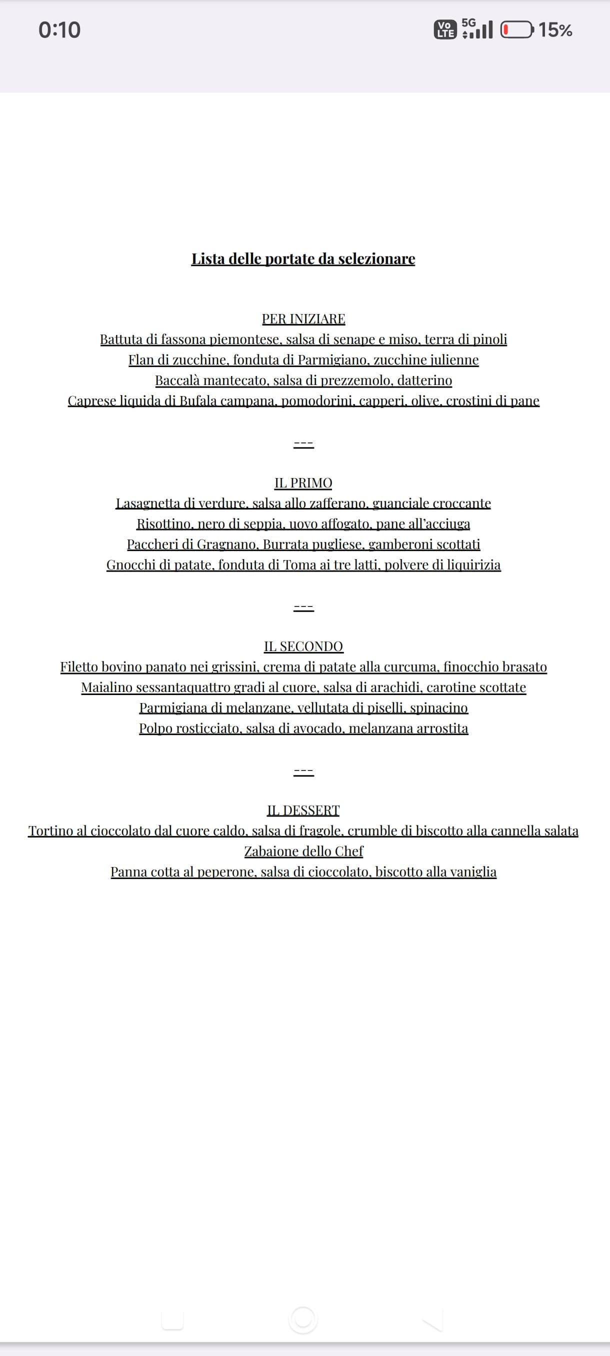 Percorso gourmet sensoriale 
