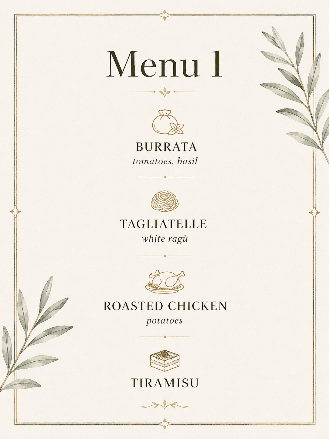 Menu degustazione 